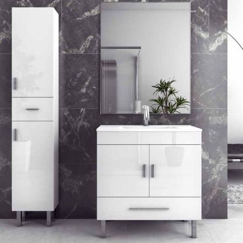 Mueble CORFU 80 Blanco Brillo