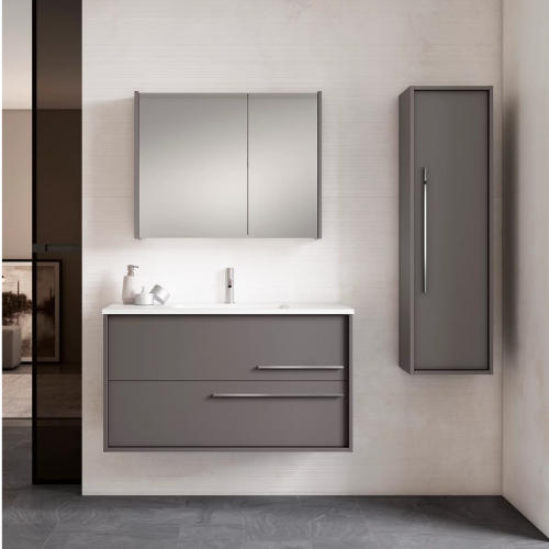 Mueble AQUA 100 Ceniza / Tirador Aluminio