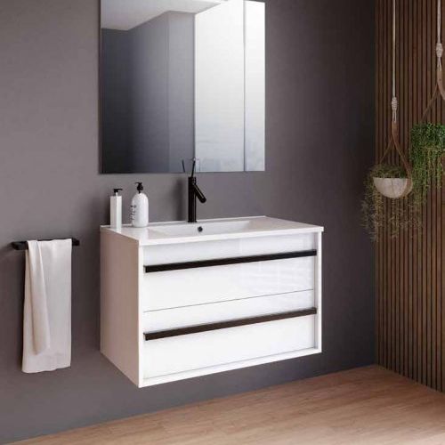 Mueble ATECA 80 Blanco Brillo
