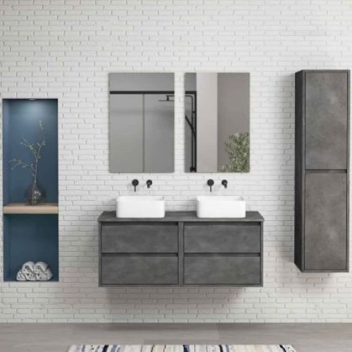 Mueble BOLTON 120 (60+60) Cemento