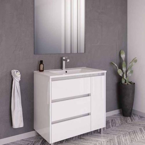 Mueble SEVILLA 80 Blanco Brillo