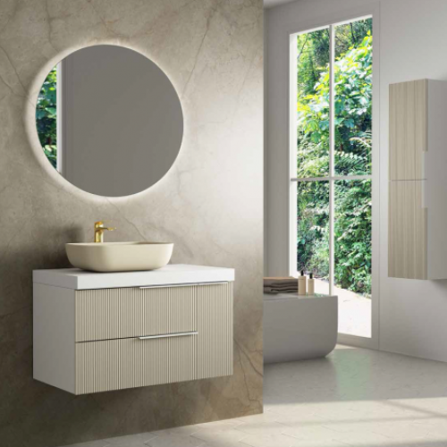 Mueble BALI 80 Gris Coffe / Tirador Cromo