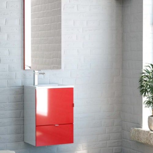 Mueble PETIT 50 Blanco / Rojo