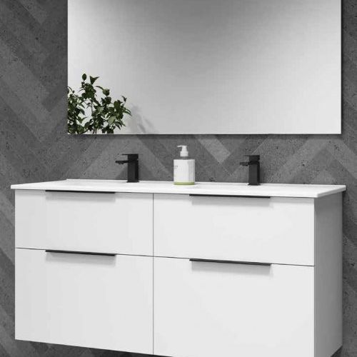 Mueble IKON 120 (60+60) Blanco Brillo