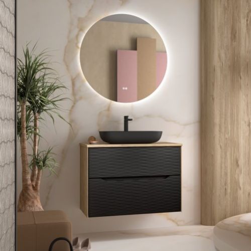 Mueble SAHARA 80 Roble Natural / Negro