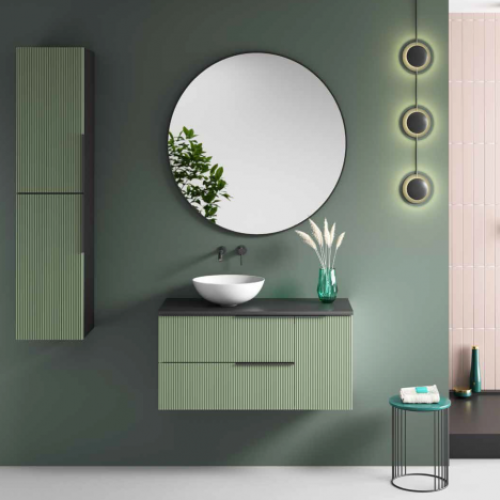 Mueble BALI 100 Verde Oliva / Tirador Negro