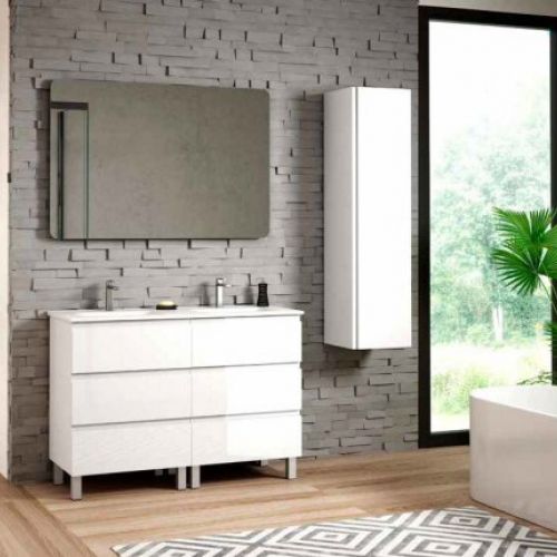 Mueble NIZA 120 (60+60) Blanco Brillo