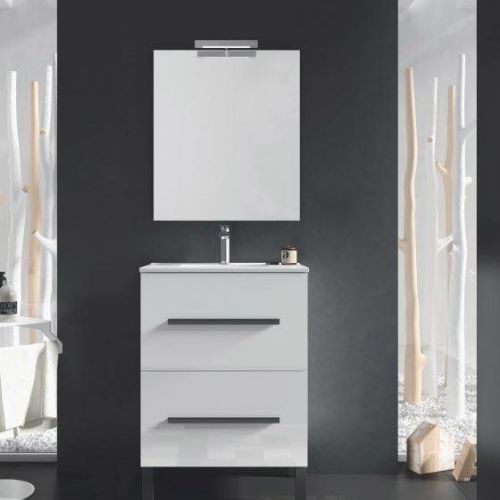 Mueble ELEMENT 60 Blanco brillo (Tiradores negro mate)