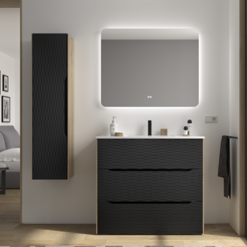 Mueble NUBIA 100 Roble Natural / Negro