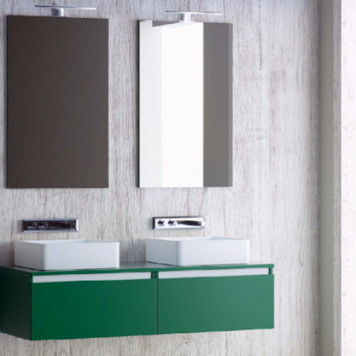 Mueble AQUA MODULAR Verde botella / Barra Blanco