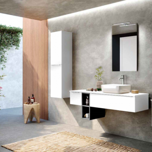 Mueble MODULAR OSAKA 120 Blanco Mate / Gris Grafito