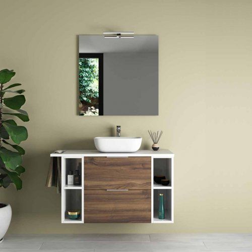 Mueble BORA BORA MODULAR 100 Nogal Valentina / Blanco