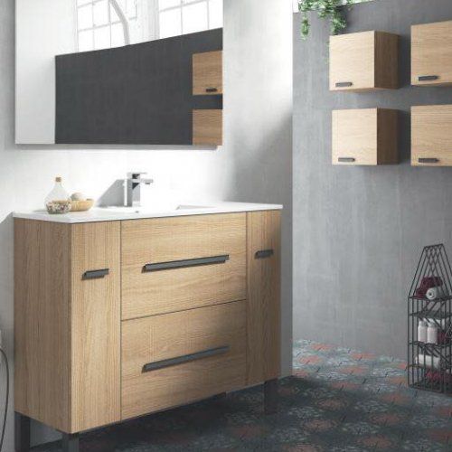 Mueble ELEMENT 100 Roble pegasus (Tiradores negro mate)