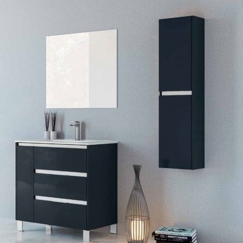 Mueble ZAHARA 80 Gris marengo / Barras Blanco