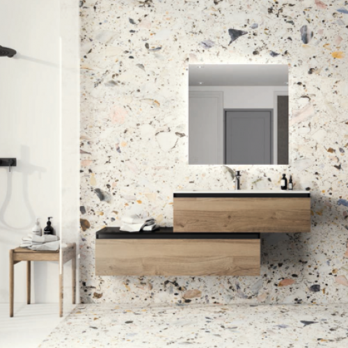 Mueble AQUA MODULAR 70+100 Negro Mate / Niagara