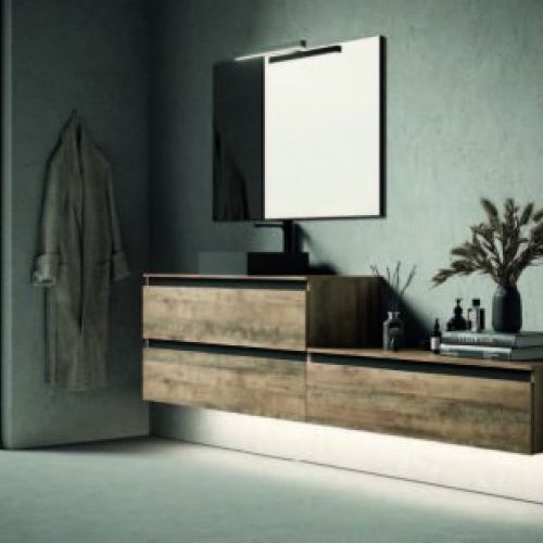 Mueble AQUA MODULAR 160 Amazonia / Regletas Negro