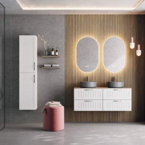 Mueble COTTAGE 120 (60+60) Blanco Mate