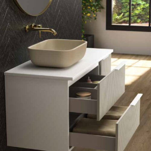 Mueble BALI 80 Gris Coffe / Tirador Cromo